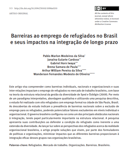 Barreiras ao emprego de refugiados no Brasil e seus impactos na integração de longo prazo