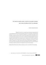 No limiar do mundo visível: a noção de esquema corporal nos cursos de Merleau-Ponty na Sorbonne