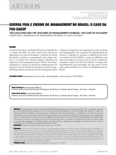 Guerra Fria e ensino do management no Brasil: o caso da FGV-EAESP