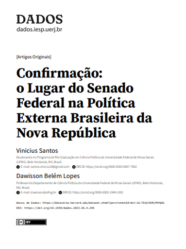 Confirmación: o Lugar do Senado Federal na Política Externa Brasileira da Nova República