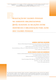 Realização de valores pessoais no ambiente organizacional (RVP): olhando as relações entre indivíduos e organização para além dos valores pessoais