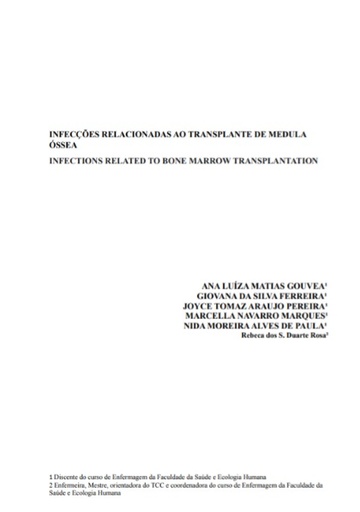 Infecções relacionadas ao transplante de medula óssea