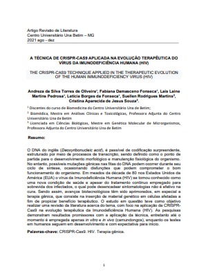 A Técnica de CRISPR-Cas9 aplicada na evolução terapêutica do Vírus da Imunodeficiência Humana (HIV)