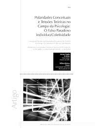 Polaridades conceituais e tensões teóricas no campo da Psicologia: o falso paradoxo indivíduo/coletividade