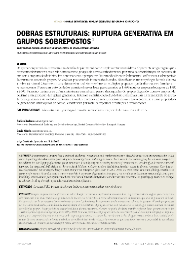 Dobras estruturais: ruptura generativa em grupos sobrepostos