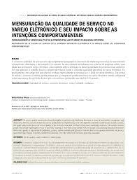 Mensuração da qualidade de serviço no varejo eletrônico e seu impacto sobre as intenções comportamentais