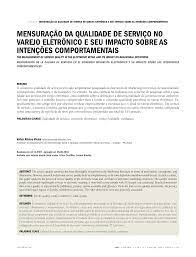 Mensuração da qualidade de serviço no varejo eletrônico e seu impacto sobre as intenções comportamentais