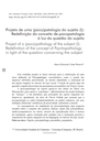 Projeto de uma (psico)patologia do sujeito (I): Redefinição do conceito de psicopatologia à luz da questão do sujeito