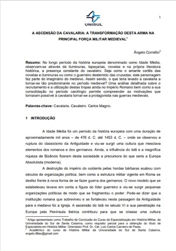 A ascensão da Cavalaria: a transformação desta arma na principal força militar medieval