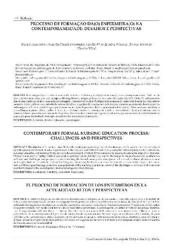 Processo de formação da(o) enfermeira(o) na contemporaneidade: desafios e perspectivas