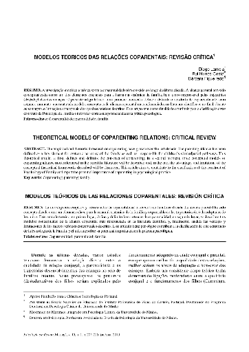 Modelos teóricos das relações coparentais: revisão crítica