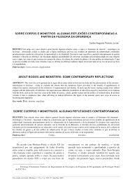 Sobre corpos e monstros: algumas reflexões contemporâneas a partir da filosofia da diferença