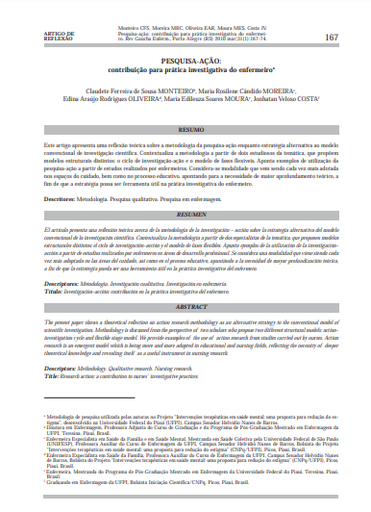 Pesquisa-ação: contribuição para prática investigativa do enfermeiro