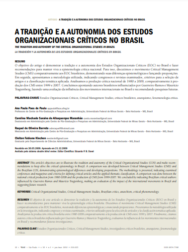 A tradição e a autonomia dos Estudos Organizacionais Críticos no Brasil