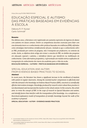 SPECIAL EDUCATION AND AUTISM: FROM EVIDENCE-BASED PRACTICES TO SCHOOL