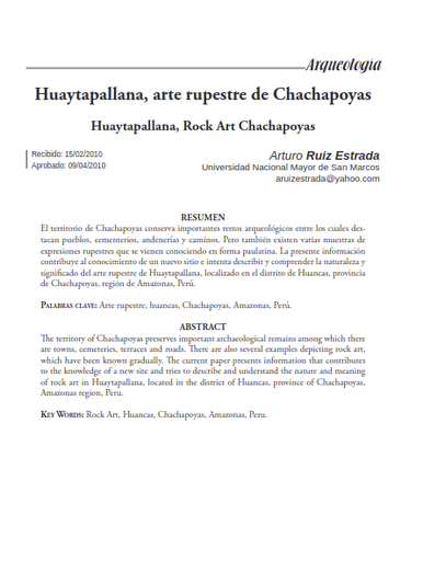 Huaytapallana, arte rupestre de Chachapoyas