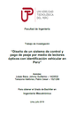 Diseño de un sistema de control y pago de peaje por medio de lectores ópticos con identificación vehicular en Perú
