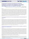 The role of social protection structures in the economic integration of refugees: analysis of Syrian refugees in the city of São Paulo