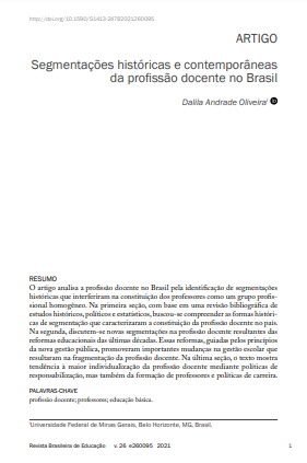 Segmentações históricas e contemporâneas da profissão docente no Brasil