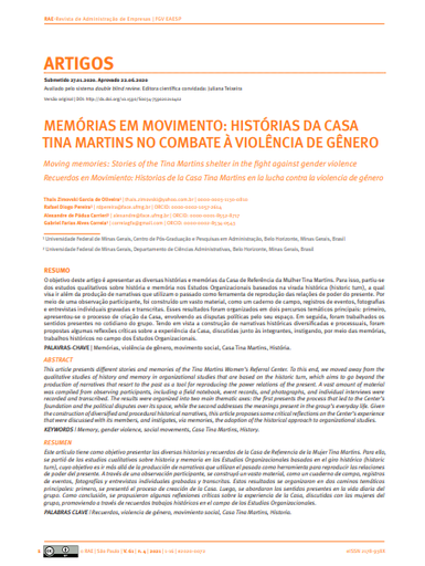 MEMÓRIAS EM MOVIMENTO: HISTÓRIAS DA CASA TINA MARTINS NO COMBATE À VIOLÊNCIA DE GÊNERO