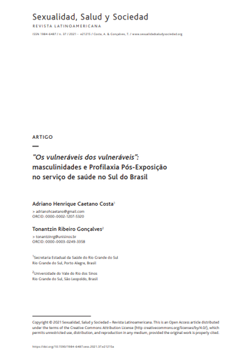 “Os vulneráveis dos vulneráveis”: masculinidades e Profilaxia Pós-Exposição no serviço de saúde no Sul do Brasil