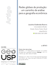 Redes globais de produção: um caminho de análise para a geografia econômica