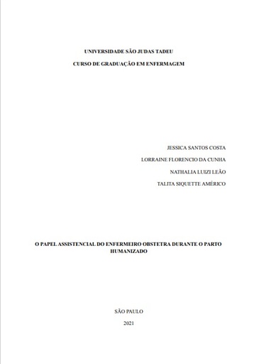 O papel assistencial do enfermeiro obstetra durante o parto humanizado
