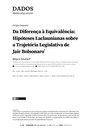 Da Diferença à Equivalência: Hipóteses Laclaunianas sobre a Trajetória Legislativa de Jair Bolsonaro
