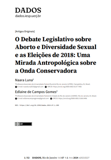 O Debate Legislativo sobre Aborto e Diversidade Sexual e as Eleições de 2018: Uma Mirada Antropológica Sobre a Onda Conservadora