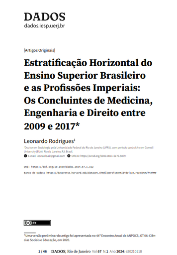 Estratificação Horizontal do Ensino Superior Brasileiro e as Profissões Imperiais: Os Concluintes de Medicina, Engenharia e Direito entre 2009 e 2017