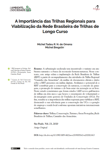 The Importance of Regional Trails for the Viability of the Brazilian Long Trails Network