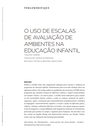 O uso de escalas de avaliação de ambientes na educação infantil