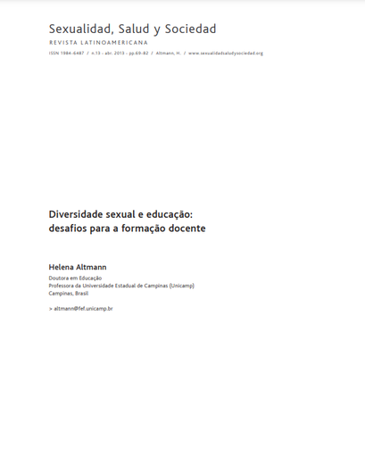 Diversidade sexual e educação: desafios para a formação docente