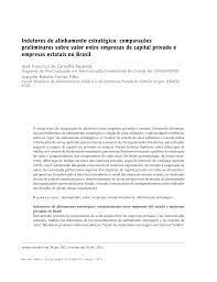 Indutores de alinhamento estratégico: comparações preliminares sobre valor entre empresas de capital privado e empresas estatais no Brasil