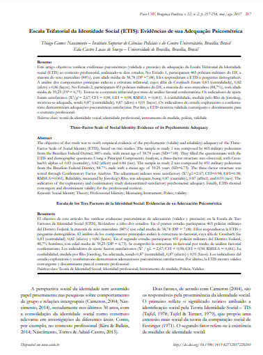 Escala Trifatorial da Identidade Social (ETIS): Evidências de sua Adequação Psicométrica