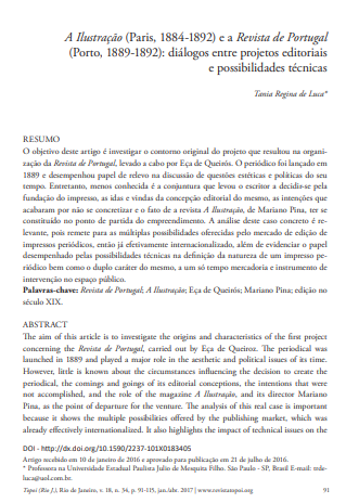 A Ilustração (Paris, 1884-1892) e a Revista de Portugal (Porto, 1889-1892): diálogos entre projetos editoriais e possibilidades técnicas