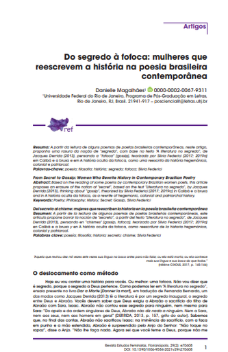 Do segredo à fofoca: mulheres que reescrevem a história na poesia brasileira contemporânea