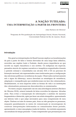 A Nação Tutelada: Uma interpretação a partir da fronteira