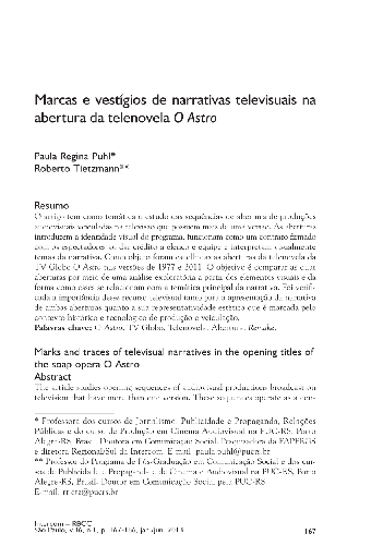 Marcas e vestígios de narrativas televisuais na abertura da telenovela O Astro