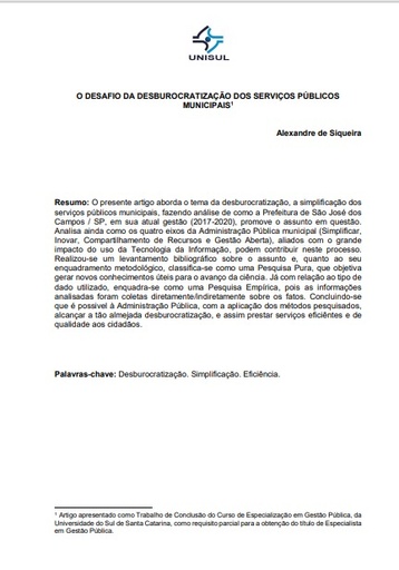 O desafio da desburocratização dos serviços públicos municipais