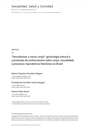 “Descolonizar o nosso corpo”: ginecologia natural e a produção de conhecimento sobre corpo, sexualidade e processos reprodutivos femininos no Brasil