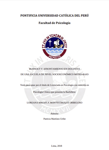 Burnout y afrontamiento en docentes de una escuela de nivel socioeconómico medio-bajo