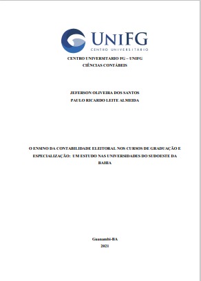 O ensino da contabilidade eleitoral nos cursos de graduação e especialização: Um estudo nas universidades dos sudoeste da Bahia