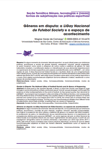 Gêneros em disputa: a LiGay Nacional de Futebol Society e o espaço de acontecimento
