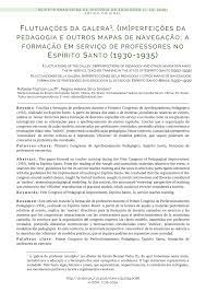 Flutuações da galera, (im)perfeições da pedagogia e outros mapas de navegação: a formação em serviço de professores no Espírito Santo (1930-1935)