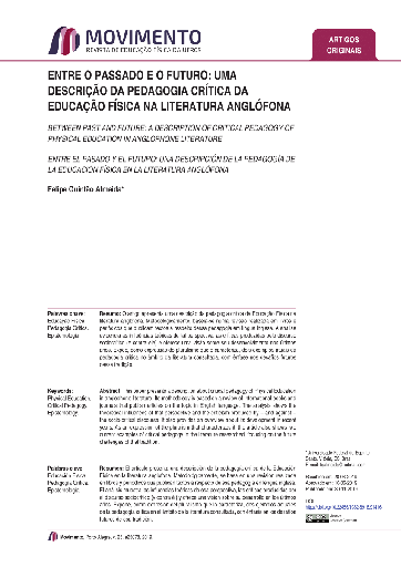 ENTRE O PASSADO E O FUTURO: UMA DESCRIÇÃO DA PEDAGOGIA CRÍTICA DA EDUCAÇÃO FÍSICA NA LITERATURA ANGLÓFONA