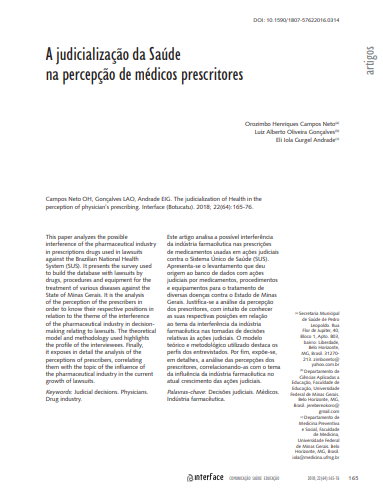 A judicialização da Saúde na percepção de médicos prescritores