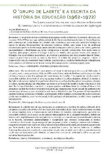 O ‘grupo de Laerte’ e a escrita da história da educação (1962-1972)