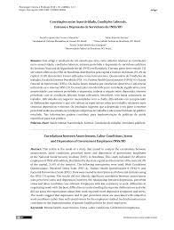 Correlações entre Assertividade, Condições Laborais, Estresse e Depressão de Servidores do INSS/RO