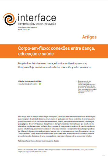 Corpo-em-fluxo: conexões entre dança, educação e saúde